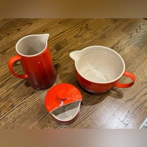 Le Creuset Pitcher | Stoneware | Cerise, NWT Set of 3 (FINAL PRICE)